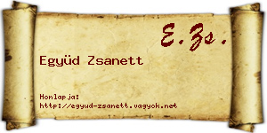 Együd Zsanett névjegykártya
