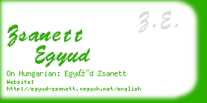 zsanett egyud business card